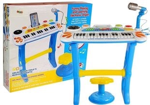 Laste süntesaator tooliga Lean Toys, sinine hind ja info | Arendavad mänguasjad | kaup24.ee
