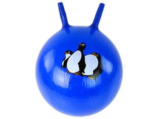 Мяч для прыжков 45 см, синий с пингвинами цена и информация | Игрушки для песка, воды, пляжа | kaup24.ee