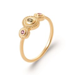 Кольцо с золотым покрытием 750° Mon tresor, 16 цена и информация | Кольцо | kaup24.ee