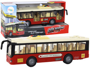 Автобус со звуковыми и световыми эффектами, красный цена и информация | Развивающий мелкую моторику - кинетический песок KeyCraft NV215 (80 г) детям от 3+ лет, бежевый | kaup24.ee