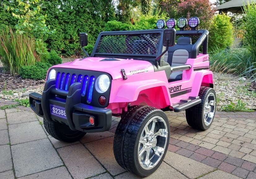 Kahekordne laste elektriauto Jeep Sport, roosa цена и информация | Laste elektriautod | kaup24.ee