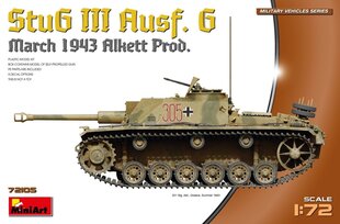 Liimitav mudel MiniArt 72105 StuG III Ausf. G March 1943 Prod. 1/72 цена и информация | Склеиваемые модели | kaup24.ee