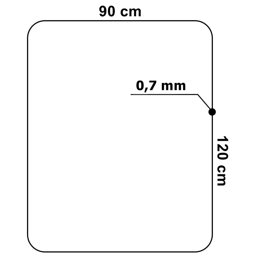 Kaitsematt 120x90 cm, 0,7 mm цена и информация | Kontoritoolid | kaup24.ee