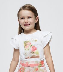 Детская футболка Mayoral, белая цена и информация | Рубашки для девочек | kaup24.ee