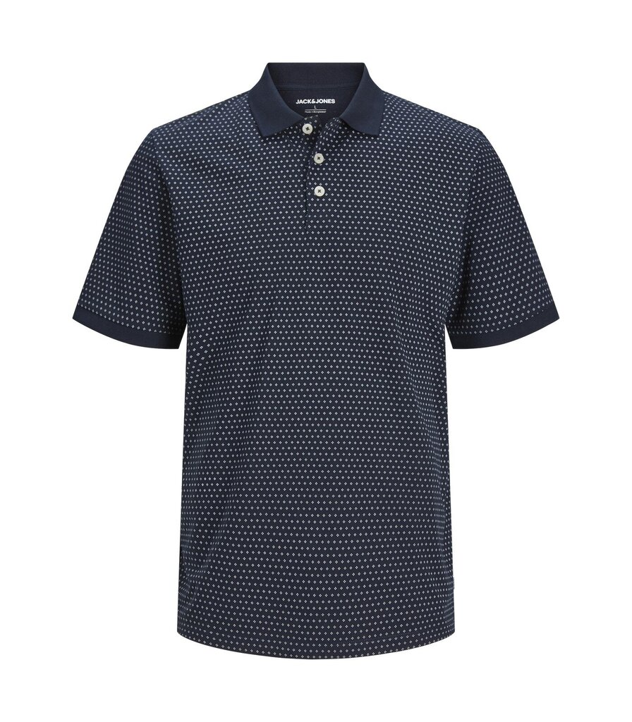 Polosärk meestele Jack & Jones 12249286*01, tumesinine/valge 5715509469948 hind ja info | Meeste T-särgid | kaup24.ee