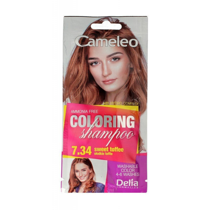 Värvivšampoon nr. 7.34 Sweet Toffee Delia Cosmetics Cameleo hind ja info | Juuksevärvid | kaup24.ee