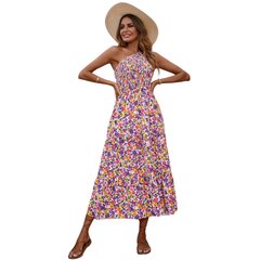 Женское платье на одно плечо с цветочным принтом FCSONU, фиолетовое цена и информация | Платье | kaup24.ee