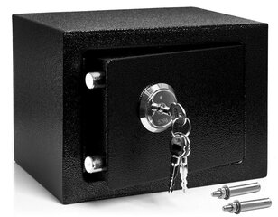 Металлический сейф с замком, черный цена и информация | Сейфы | kaup24.ee