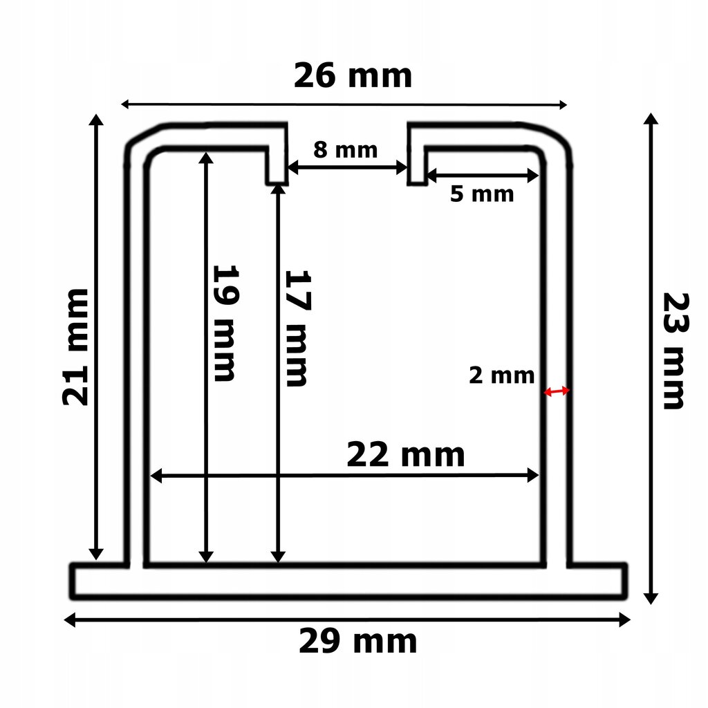 Kokkupandav uksejuhtsiin, 001, 100 cm, 272 Caldavos hind ja info | Siseuksed | kaup24.ee