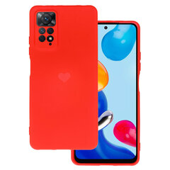 Силиконовый чехол Vennus в форме сердца для Xiaomi Redmi Note 11 Pro/Note 11 Pro 5G, дизайн 1, красный цена и информация | Чехлы для телефонов | kaup24.ee