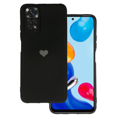 Силиконовый чехол Vennus в форме сердца для Xiaomi Redmi Note 11 Pro/Note 11 Pro 5G, дизайн 1, черный цена и информация | Чехлы для телефонов | kaup24.ee