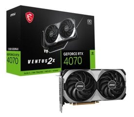 MSI GeForce RTX 4070 Ventus 2X E 12G OC (RTX4070VEN2XE12GOC) цена и информация | Видеокарты | kaup24.ee