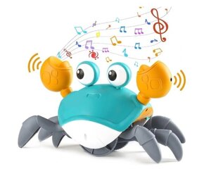 Interaktiivne jooksev krabi Happy Crab, sinine цена и информация | Игрушки для малышей | kaup24.ee