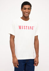 Мужская футболка Mustang, белая цена и информация | Мужские футболки | kaup24.ee