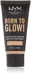 Тональный крем Nyx Born to Glow, 05 Light, 30 мл цена и информация | Пудры, базы под макияж | kaup24.ee