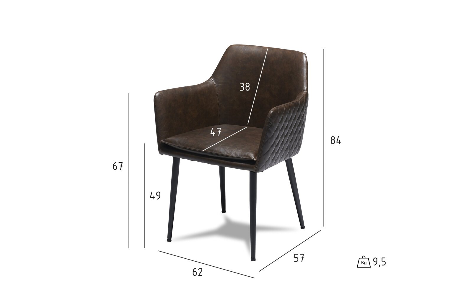 2 tooli komplekt Shiva, tumepruun hind ja info | Söögitoolid, baaritoolid | kaup24.ee