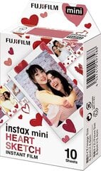 Fujifilm Instax Mini 1x10 Heart Sketch цена и информация | Аксессуары для фотоаппаратов | kaup24.ee