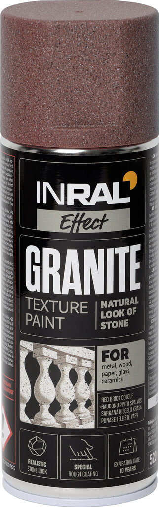 Kiviimitatsioonivärv Inral Granite, Punane, matt, 400 ml цена и информация | Värvid | kaup24.ee