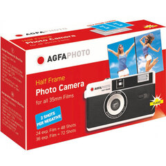 AgfaPhoto Half Frame Camera 35 мм, черный цена и информация | Фотоаппараты мгновенной печати | kaup24.ee