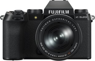 Fujifilm X-S20 kaamera XF 18-55mm objektiiviga hind ja info | Fujifilm Mobiiltelefonid, foto-, videokaamerad | kaup24.ee