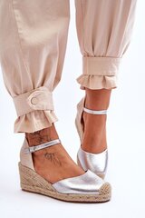 Naiste sandaalid FJ1, hõbedast värvi hind ja info | Naiste sandaalid | kaup24.ee