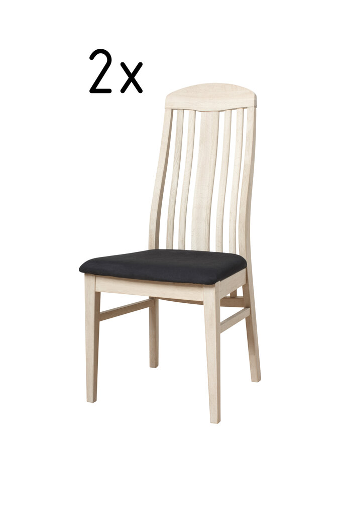2 tooli komplekt Heidi, tamm/must hind ja info | Söögilaua toolid, köögitoolid | kaup24.ee