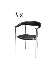 4 tooli komplekt Katja, must hind ja info | Söögilaua toolid, köögitoolid | kaup24.ee