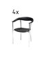 4 tooli komplekt Katja, must цена и информация | Söögilaua toolid, köögitoolid | kaup24.ee
