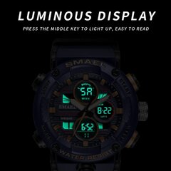 Роскошные цифровые спортивные часы со светодиодной подсветкой — водонепроницаемые цена и информация | Мужские часы | kaup24.ee