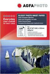 Agfaphoto фотобумага 10x15 Glossy 180 г 100 листов цена и информация | Канцелярские товары | kaup24.ee
