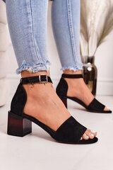 Naiste kõrge kontsaga kingad Laura Messi 2285, mustad hind ja info | Naiste sandaalid | kaup24.ee