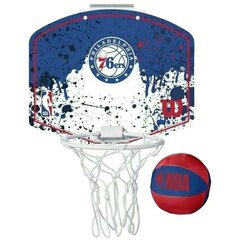 Korvpallilaud Wilson NBA Team Philadelphia 76ers Mini Hoop WTBA1302PHI цена и информация | Баскетбольные щиты | kaup24.ee