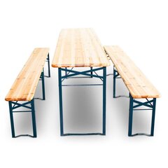 деревянный набор мебели для мероприятий стол + доска для ног садовый набор цена и информация | Комплекты уличной мебели | kaup24.ee