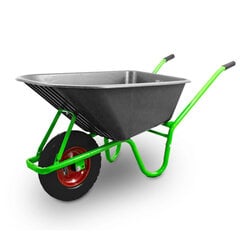черная тележка с чашей из пвх, прочная, с надежными колесами, садовая тележка до 250 кг цена и информация | Тачка для сада | kaup24.ee