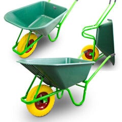 садовая/строительная тачка pu 100l 250кг pvc чаша желтое колесо цена и информация | Тележки | kaup24.ee