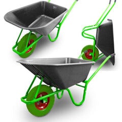 тележка для мисок из пвх прочная с надежными колесами зеленая садовая тележка 250 кг цена и информация | Тележки | kaup24.ee