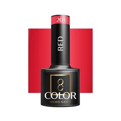 Hübriidküünelakk Ocho Nails Red, punane 201, 5 g цена и информация | Лаки для ногтей, укрепители для ногтей | kaup24.ee