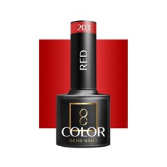 Hübriidküünelakk Ocho Nails Red, punane 203, 5 g цена и информация | Лаки для ногтей, укрепители для ногтей | kaup24.ee