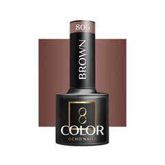 Hübriidküünelakk Ocho Nails Brown, 806 pruun, 5 g hind ja info | Küünelakid, küünetugevdajad | kaup24.ee