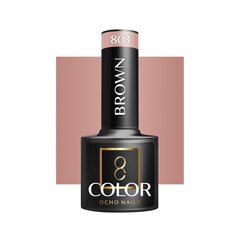 Hübriidküünelakk Ocho Nails Brown, 803 pruun, 5 g цена и информация | Лаки для ногтей, укрепители для ногтей | kaup24.ee