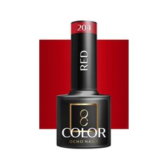 Hübriidküünelakk Ocho Nails Red, punane 204, 5 g цена и информация | Лаки для ногтей, укрепители для ногтей | kaup24.ee