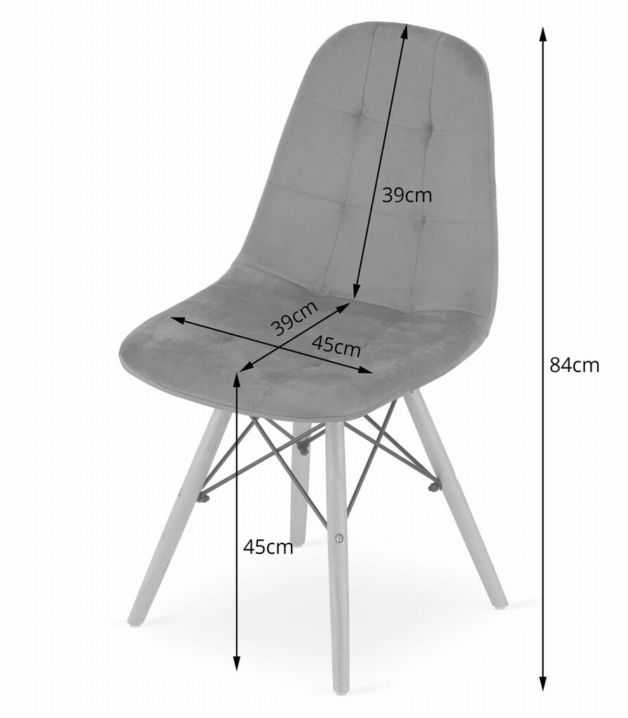 Tool, must, 1 tk hind ja info | Söögitoolid, baaritoolid | kaup24.ee