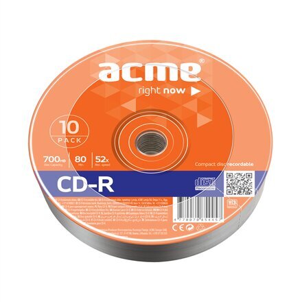 Acme CD-R 80/700MB 52X hind ja info | Vinüülplaadid, CD, DVD | kaup24.ee