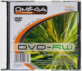 Omega Freestyle DVD-RW 4,7GB 4x Slim цена и информация | Виниловые пластинки, CD, DVD | kaup24.ee