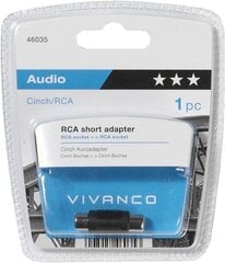 Адаптер Vivanco RCA - RCA (46035) цена и информация | Адаптеры и USB-hub | kaup24.ee