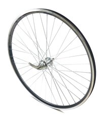 26" Колесо велосипедное, заднее,  двойной алюминиевый обод, чёрный цена и информация | Другие запчасти для велосипеда | kaup24.ee