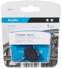 Адаптер Vivanco 3,5мм - 2x3,5мм Audio (46514) цена и информация | Адаптеры и USB-hub | kaup24.ee