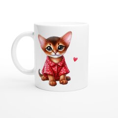 Кружка – рыжий кот в футболке с сердцем цена и информация | Оригинальные кружки | kaup24.ee