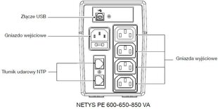 Socomec Netys PE850 цена и информация | Источники бесперебойного питания (UPS) | kaup24.ee