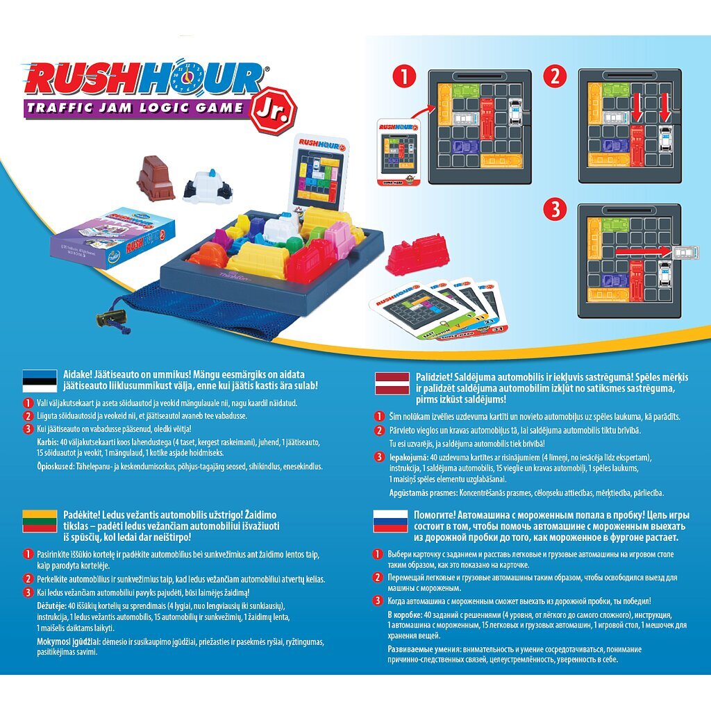 ThinkFun lauamäng Rush Hour Jr / Tipptund Juunior цена и информация | Lauamängud ja mõistatused | kaup24.ee